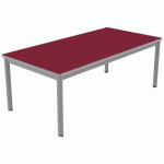 TABLE CARÉLIE MOB 160X80 T3 STRA POLYURÉ. CERISE GRIS/9006 - MOBIDECOR