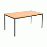 TABLE DE BUREAU MULTI-USAGE ÉCO CHÊNE CLAIR 160 X 80 CM PIÈTEMENT GRIS