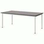 TABLE MALIBU 160X80 T4 4P STRA BÉTON F186/NOIR BLC 9016