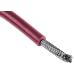 FILS DE CONNEXION RS PRO UL3266, 11 0,2 MM² 24 AWG, 300 V, XLPE ROUGE, 100M ( PRIX POUR BOBINE DE 100 MÈTRES )