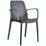 LOT DE 4 FAUTEUILS GINEVRA - ANTHRACITE - S-CAB