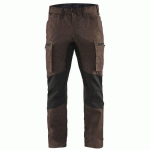 PANTALON DE TRAVAIL SERVICES STRETCH MARRON/NOIR TAILLE 50C - BLAKLADER