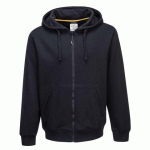 PORTWEST KS31 SWEATSHIRT ZIPPÉ À CAPUCHE NICKEL NOIR - TAILLE L