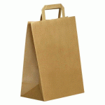 SACS ECO KRAFT BRUN POIGNÉES PLATES 31 X 26 X 14 CM - CARTON DE 250