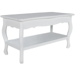 TABLE BASSE 2 COUCHES MDF BLANC