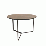 TABLE BASSE RONDE MADRID Ø 59 CM - BRONZE