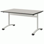TABLE MALIBU 120X80 T4 DL ST ANTIB BLC SE W911/NOIR BLC 9016