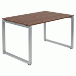 TABLE OFFICE PRO PIED CARRE 120 X 80 CM NOYER PIED ALU