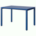 TABLE RECTANGULAIRE MALIBU 120X80 T6 CHANT ABS BLEU/BLEU - MANUTAN EXPERT