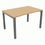 BUREAU ASTRO ARCHE DROIT ÉCHANCRÉ 120 X 80 HÊTRE/ALU - BURONOMIC