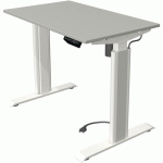 BUREAU RÉGLABLE MOVE 1 ADVANCE BLANC/GRIS CLAIR - 100X60 CM - KERKMANN