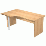 BUREAU RETOUR GAUCHE PIEDS PANNEAUX FAST - 160 CM - HÊTRE