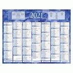 CALENDRIER SEMESTRIEL MURAL ANNÉE 2027 - 21 X 26,5 CM - BLEU