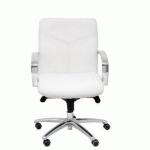 CHAISE DE BUREAU CAUDETE EN SIMILICUIR - BLANC - PIQUERAS Y CRESPO