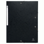 CHEMISES À ÉLASTIQUES CARTE LUSTRÉE 3 RABATS MONOBLOC - NOIR - LOT DE 50