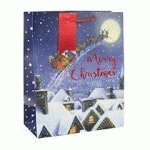 FLYING SANTA, SAC LARGE 26,5X14X33 CM - BLEU NUIT - LOT DE 12