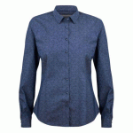 J.HARVEST & FROST PB143 TWILL CHEMISE FEMMES INDIGO PAISLEY FINE TWILL - TAILLE XS