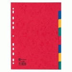 LOT DE 2 - INTERCALAIRES A4 CARTE LUSTRÉE COLORÉE BRUNEAU 8 ONGLETS NEUTRES MULTICOLORES - 1 JEU