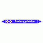LOT DE 3 - MARQUEUR - TUYAUTERIE SODIUM SULPHIDE - VINYLE LAMINÉ - NFX 08-105 355 X 37 MM