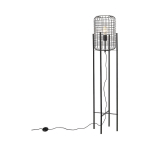 BLISSVEFA - LAMPADAIRE - 1 LUMIÈRE - H 135 CM - NOIR - RUSTIQUE - ÉCLAIRAGE INTÉRIEUR - SALON I CHAMBRE - NOIR - QAZQA