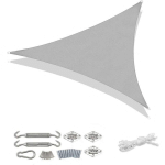 SEKEY - VOILE D'OMBRAGE PES 3×3×3M AVEC KIT DE MONTAGE, GRIS CLAIR