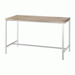 TABLE HAUTE BOXY H 107 X L 180 X P 80 CM ORME PIÉTEMENT MÉTAL BLANC