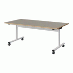 TABLE MALIBU RAB. 160X80 T4 DL STR ALAISÉ GRIS U727/BLC 9016