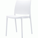 CHAISE EMPILABLEBLANC - MAYA - FURNITRADE