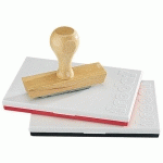 LOT DE 2 - TAMPON ENCREUR TRODAT - ENCRE ROUGE