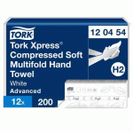 ESSUIE-MAINS PLIÉS TORK H2 COMPRESSÉS TORK XPRESS ADVANCED - SACHET DE 2400