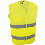 GILET DE SIGNALISATION BANDES GRISES JAUNE XL - SINGER SAFETY
