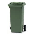 VEPA BINS CONTENEUR POUBELLE MOBILE 2 ROUES - 120 LITRES PRISE FRONTALE - VERT