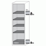 ARMOIRE SÉCURITÉ S-CLASSIC-90 S90.196.060.WDAS JAUNE