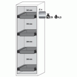 ARMOIRE SÉCURITÉ S-PHOENIX-90 S90.196.060.FDASR GRIS CLAIR - ASECOS