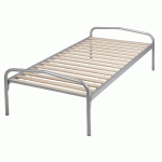 LIT EVOLUTION STANDARD 90X190 CM SOMMIER LATTES RAL 9006 ALU - MANUTAN COLLECTIVITÉS