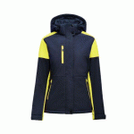PRINTER PRIME PRIME PADDED VESTE SOFTSHELL FEMMES MARINE/JAUNE FLUO - TAILLE S