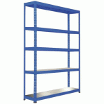 RAYONNAGE RAPID 1 5 TABLETTES METAL 1980X1830X455 BLEU