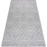 TAPIS SIZAL FLAT 48731637 CARRÉS LOSANGES, GEOMETRICO GRIS / CRÈME GREY 80X150 CM