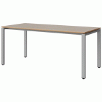 TABLE MALIBU 180X80 T6 SOUDÉ STRA ALAISÉ ACACIA/GRIS 9006 - MANUTAN EXPERT