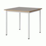 TABLE MALIBU 80X80CM T5 4P STRA ALAISÉ GRIS U727/BLC 9016
