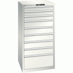 ARMOIRE BLANC GRIS 717X725X1450 AVEC 9 TIR. 75KG - LISTA