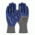 GANTS DE MANUTENTION POLYESTER ENDUCTION 3/4 NITRILE - BLEU/GRIS - 7