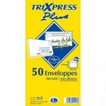 LA COURONNE POCHETTE DE 50 ENVELOPPES 80 GRAMMES FORMAT 110 X 220 MM COLORIS BLANC RÉFÉRENCE 1416