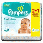 LINGETTES PAMPERS FRESH CLEAN 2 + 1 PACK