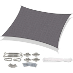 SEKEY - VOILE D'OMBRAGE HDPE PERMÉABLE 2×4M AVEC KIT DE MONTAGE, ANTHRACITE