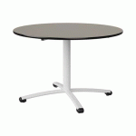 TABLE MALIBU Ø 120 T6 PC STRA GRIS U727/NOIR BLC 9016