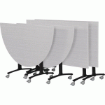 PACK AXE STRATIFIÉ 2 TABLES 160X68+2 DEMI-LUNE 136X68 GRIS/ANTHRACITE - MANUTAN EXPERT