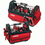 SAC À OUTILS TEXTILE - ROUGE ET NOIR - 380X320MM VIRAX