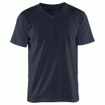 T-SHIRT COL V MARINE FONCÉ TAILLE XXL - BLAKLADER