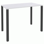 TABLE LOUNGE 4 PIEDS L80 X P80 X H105 CM BLANC/CARBONE